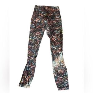 Lululemon Align Floral Black Leggings 2 26”